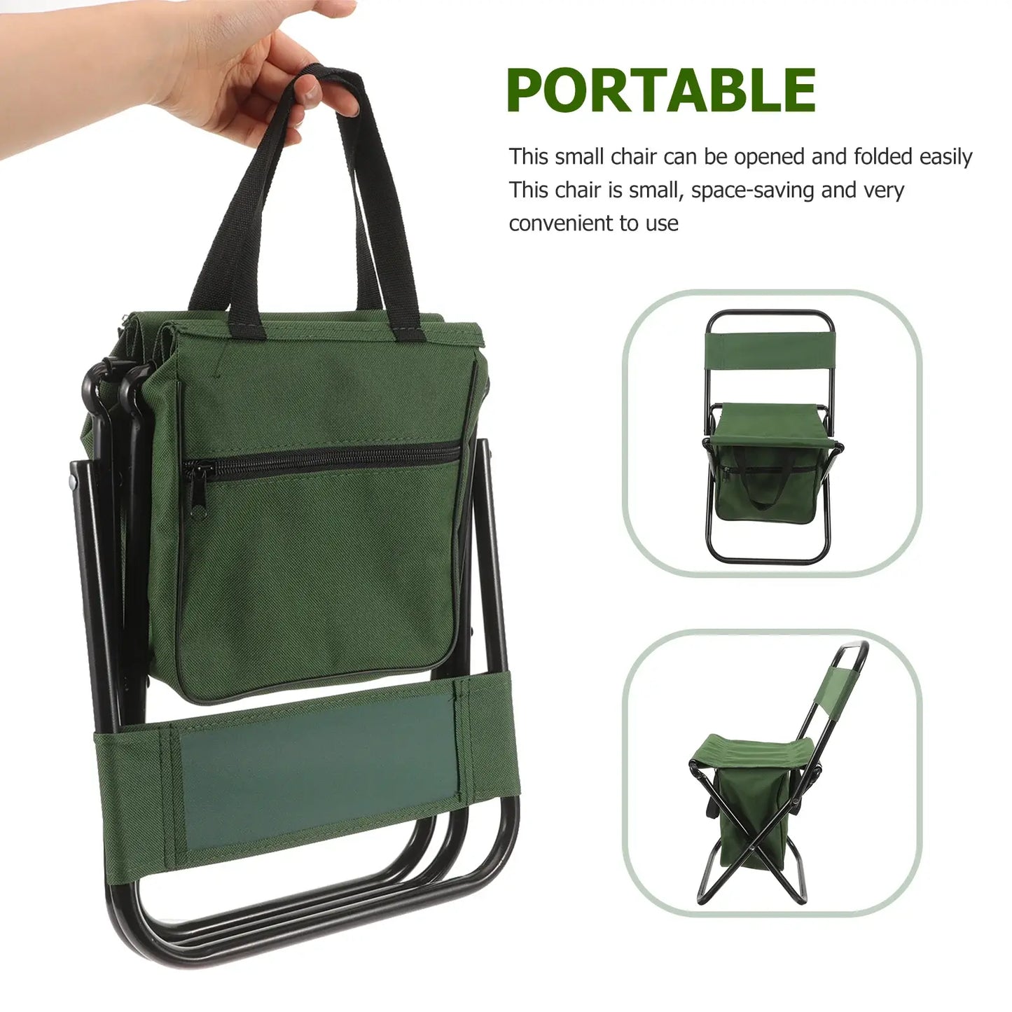 Foldable Outdoor Chair with Storage Bag - YGSHOP
