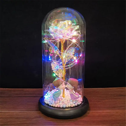 Led Enchanted Galaxy Rose Decor unique present