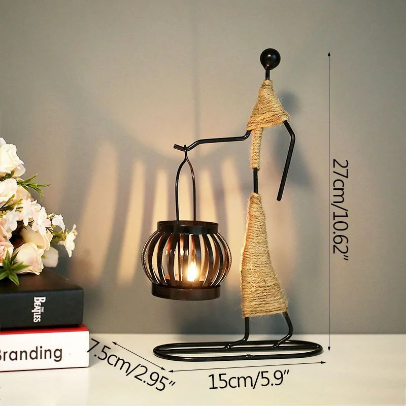 Nordic Metal Abstract Character Candle Holder - YGSHOP