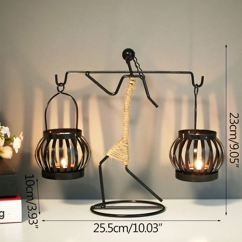 Nordic Metal Abstract Character Candle Holder - YGSHOP