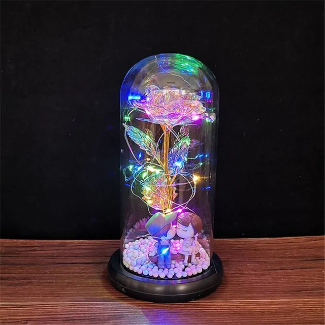 Led Enchanted Galaxy Rose Decor unique present