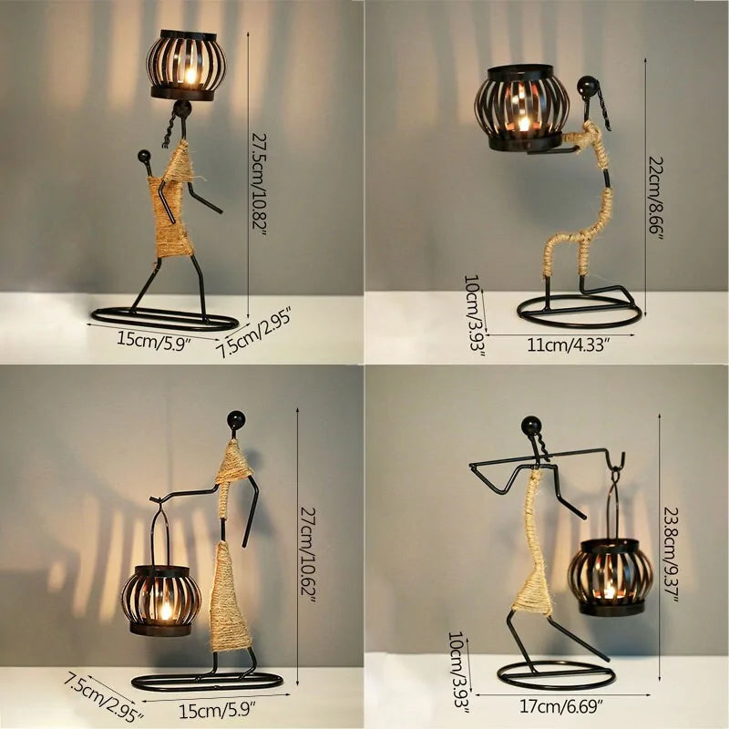 Nordic Metal Abstract Character Candle Holder - YGSHOP