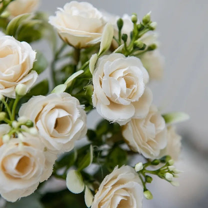 European 15-Piece Rose Bouquet for Home Decor