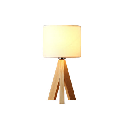 Modern Minimalist LED Wooden Bedside Lamp (Creative Design)