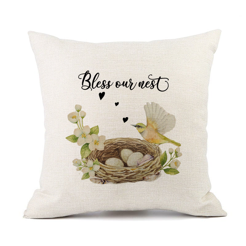 European American Spring Festival Home Decor Pillow