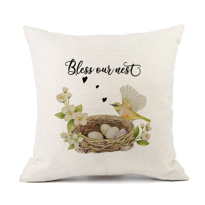 European American Spring Festival Home Decor Pillow