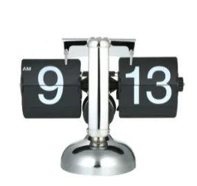 Classical Table large Auto Flip Desk Clock, Retro Vintage Design