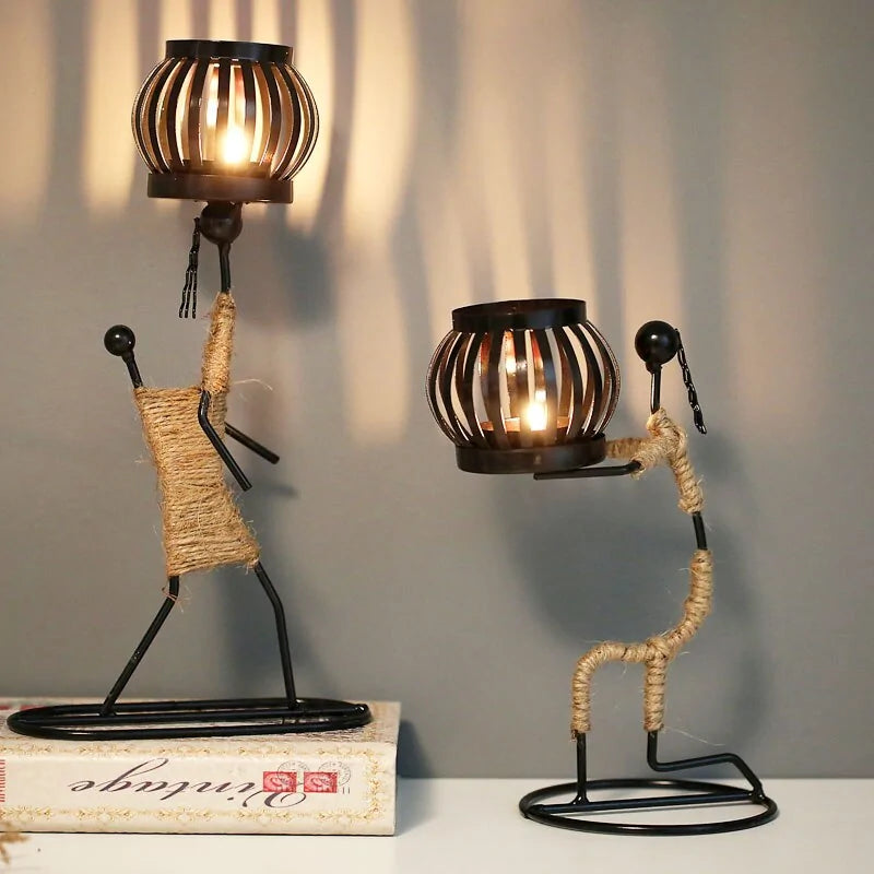 Nordic Metal Abstract Character Candle Holder - YGSHOP