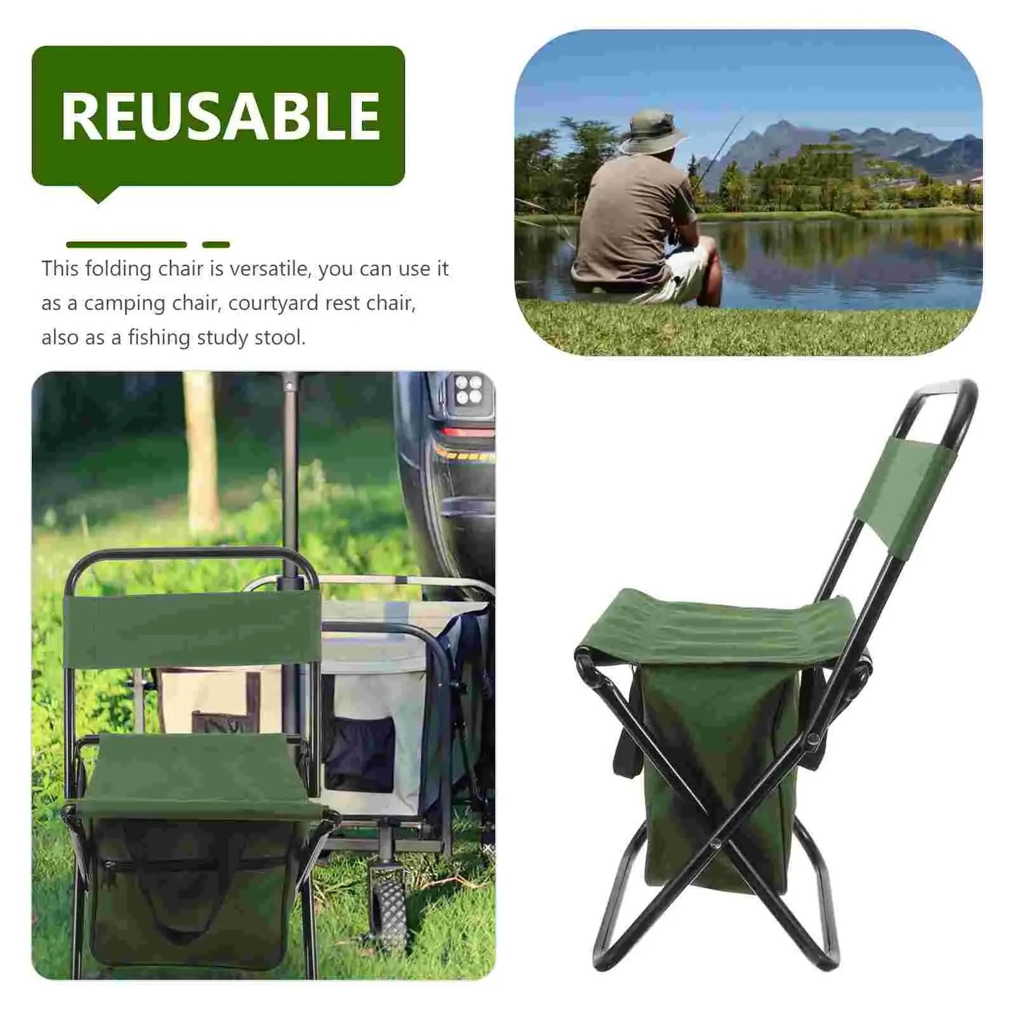 Foldable Outdoor Chair with Storage Bag - YGSHOP