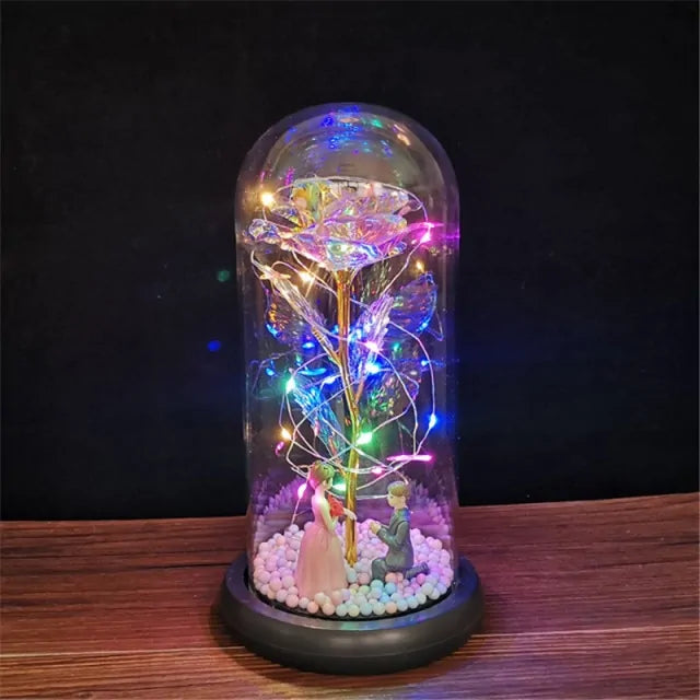 Led Enchanted Galaxy Rose Decor unique present