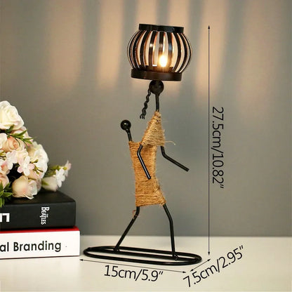 Nordic Metal Abstract Character Candle Holder - YGSHOP