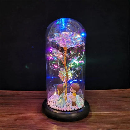 Led Enchanted Galaxy Rose Decor unique present