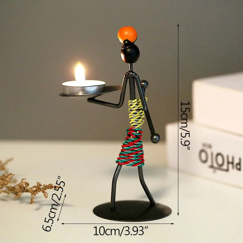 Nordic Metal Abstract Character Candle Holder - YGSHOP