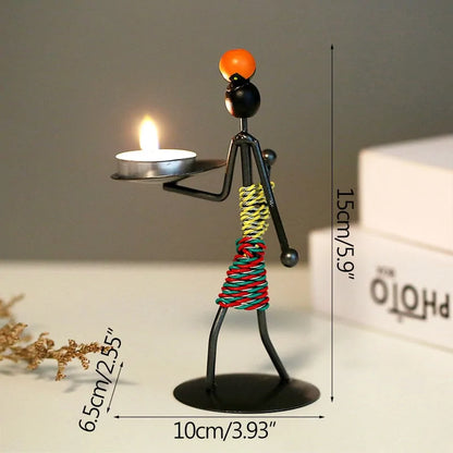 Nordic Metal Abstract Character Candle Holder - YGSHOP