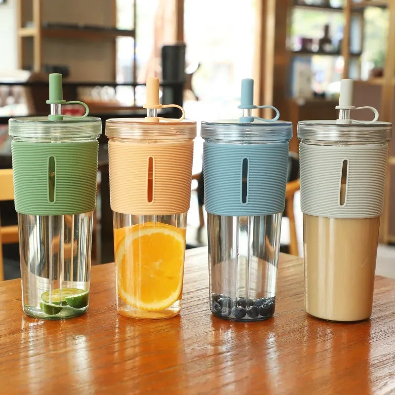 Student Portable Outdoor Double Layer Large Capacity Plastic Cup - YGSHOP