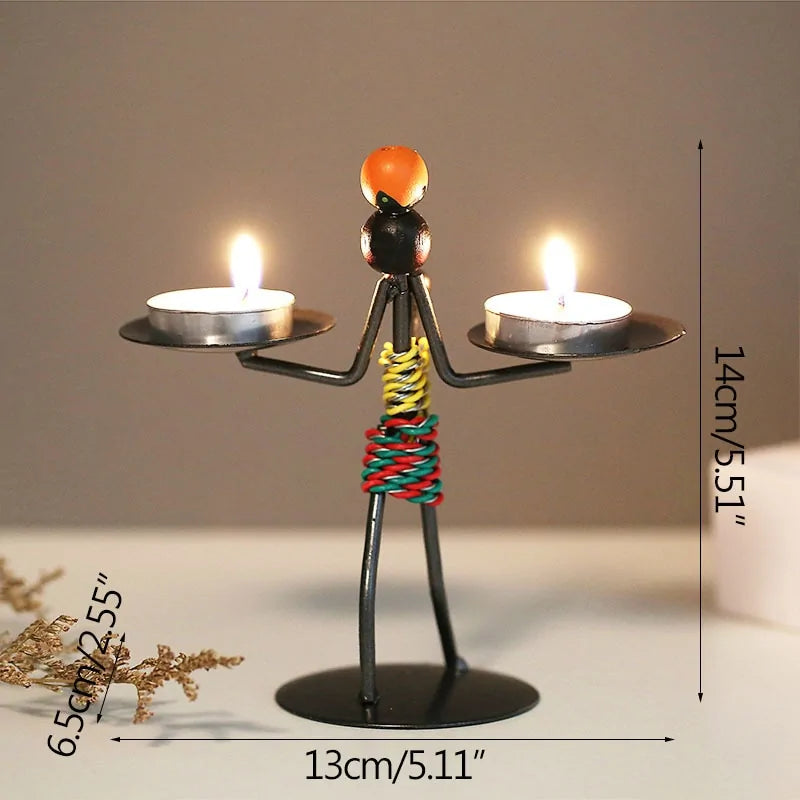 Nordic Metal Abstract Character Candle Holder - YGSHOP
