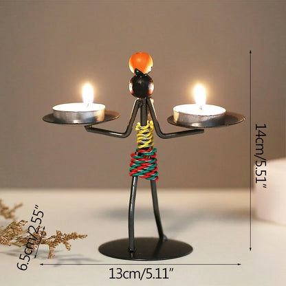 Nordic Metal Abstract Character Candle Holder - YGSHOP