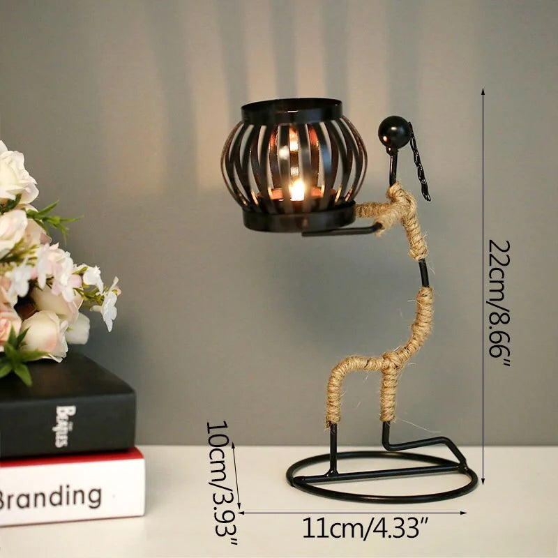 Nordic Metal Abstract Character Candle Holder - YGSHOP