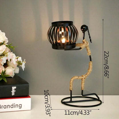 Nordic Metal Abstract Character Candle Holder - YGSHOP
