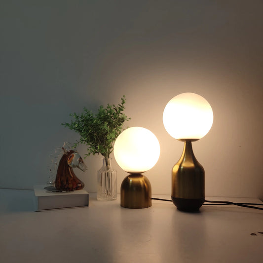 Modern Home Nordic Glass Ball Brass Table Lamps