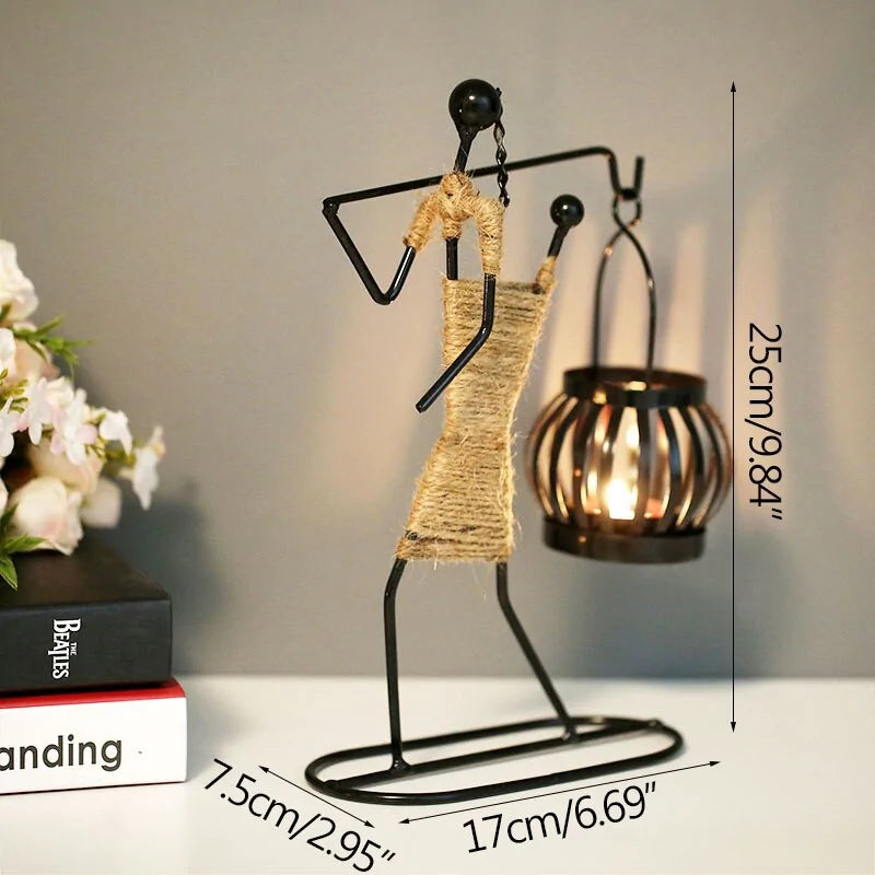 Nordic Metal Abstract Character Candle Holder - YGSHOP