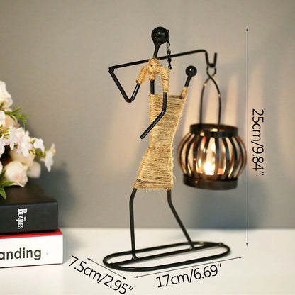 Nordic Metal Abstract Character Candle Holder - YGSHOP