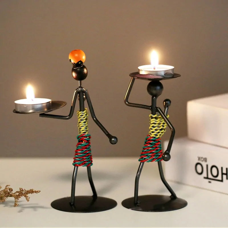 Nordic Metal Abstract Character Candle Holder - YGSHOP